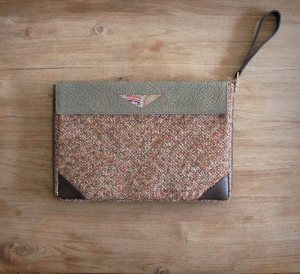 Tweed & Leather Clutch